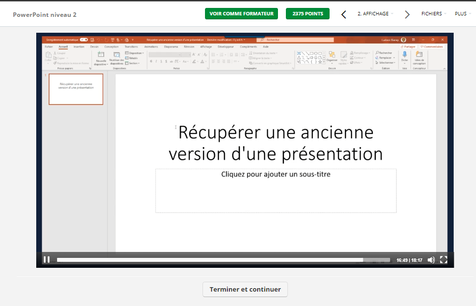 PowerPoint niveau 22