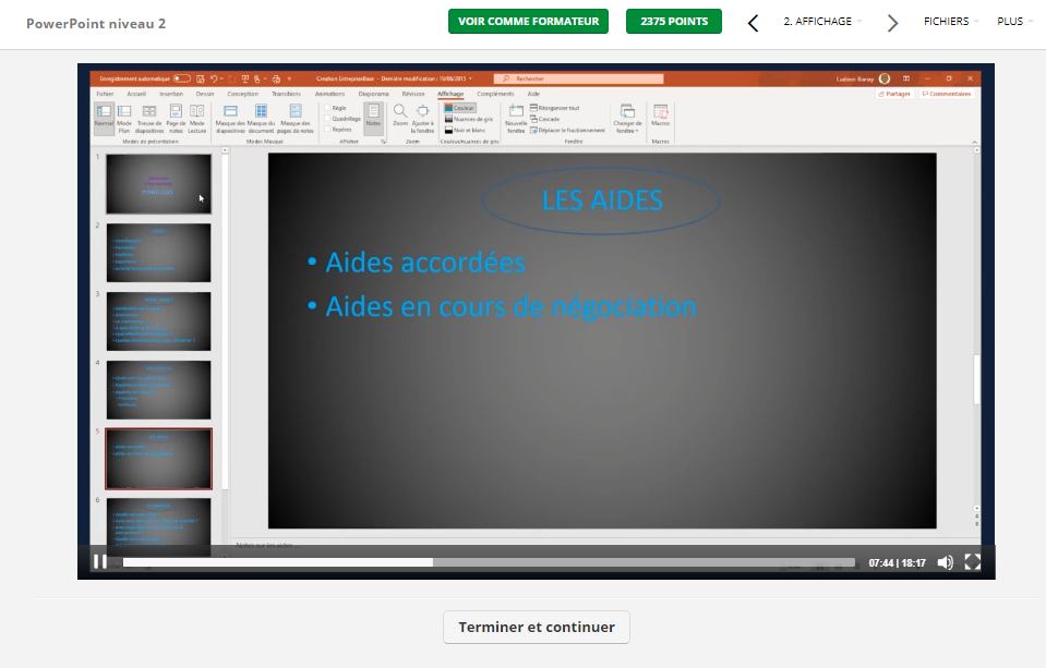 PowerPoint niveau 23